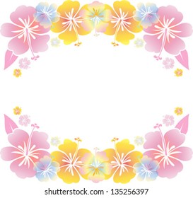 Hibiscus   Card  Illustration