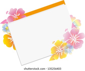 Hibiscus   Card  Illustration