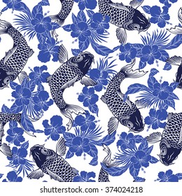 Hibiscus carp pattern