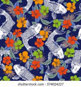 Hibiscus carp pattern