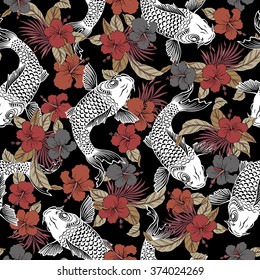 Hibiscus carp pattern