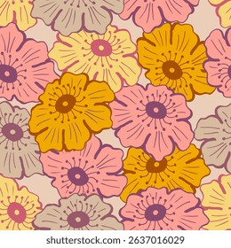 Hibiscus digital pattern design, suitable for fabrics, prints, or sublimation