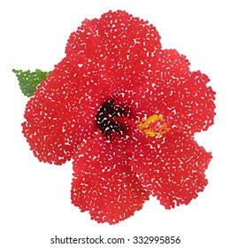 Hibiscus dotted flower