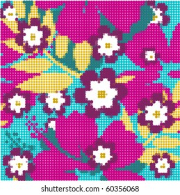 Hibiscus flower Background. Made out of circles