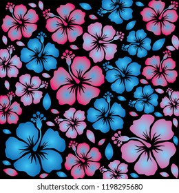 Hibiscus flower background vector