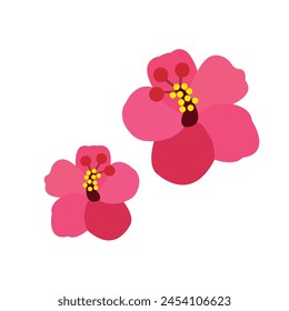 Símbolo de Vector de flor de hibisco emoji