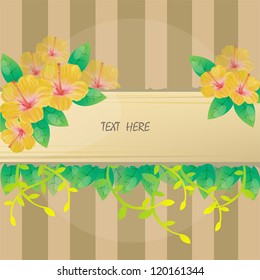 Hibiscus Flower brown background and notepad for everyone to use.