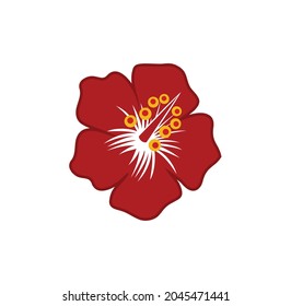 Hibiscus flower design illustration vector eps format , suitable for your design needs, logo, illustration, animation, etc.