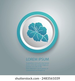 Flor de hibisco en Vector de icono plano