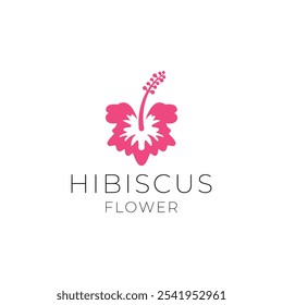 Hibiscus flor havaí logotipo design vetor modelo