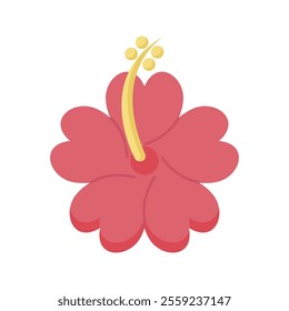 Hibiscus Flower Icon Illustration Perfect for travel, vacation, and island themed projects.