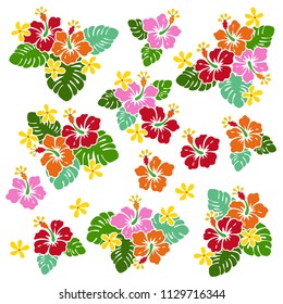 Hibiscus flower illustration,
