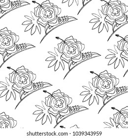 hibiscus flower leaves decoration pattern design
