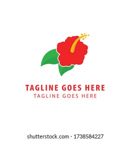 hibiscus flower logo design template. hibiscus flower symbol icon.