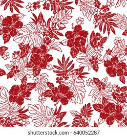 Hibiscus flower pattern