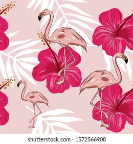 Hibiscus Flower pattern. tropical pattern design for background
