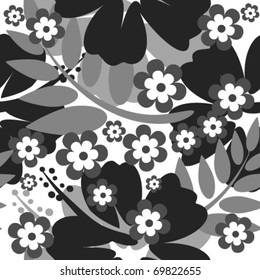 Hibiscus flower seamless Background
