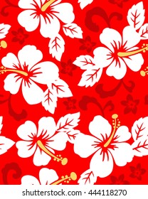 Hibiscus flower seamless pattern