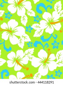 Hibiscus flower seamless pattern