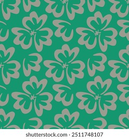 Hibiscus flower seamless pattern in colorful background