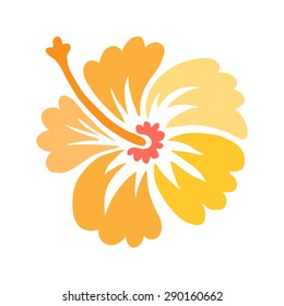 Hibiscus flower - surfing and tropical symbol