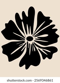 Hibiscus flower tropical exotic vector tattoo silhouette drawing illustration.Hawaiian floral plant stencil design element.Plotter laser cutting.Vinyl wall sticker decal. Flower stencil. flower.vector