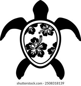 Hibiscus Flower Turtle Digital EPs Vector graphics File 