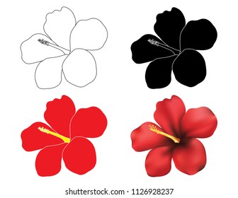 Hibiscus Flower Vector Design