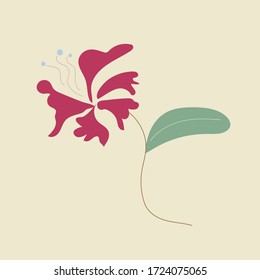 A hibiscus flower in vector file