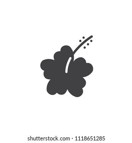 Hibiscus Flower vector icon. filled flat sign for mobile concept and web design. Tropical flower simple solid icon. Symbol, logo illustration. Pixel perfect vector graphics