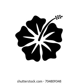 Hibiscus Flower Vector Logo Stock Vector (Royalty Free) 704809348 ...