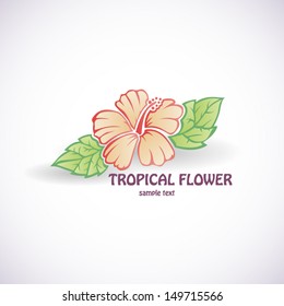 Hibiscus flower vector symbol tattoo icon