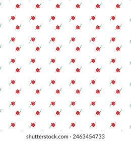 Hibiscus flower with white background seamless pattern