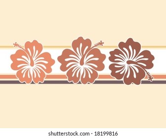 hibiscus flowers illustration in vector format very easy to edit, tropical flower very usable for design complement