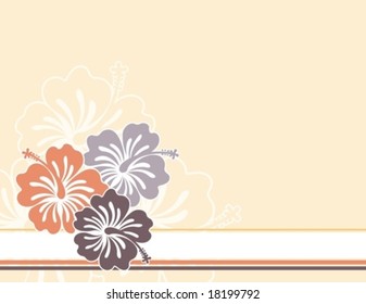 hibiscus flowers ilustration in vector format very easy to edit, tropical flower very usable for design complement