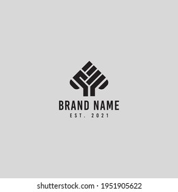 hibiscus freedom logo icon design illustration