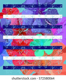 Hibiscus graphic design vector art