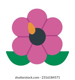 Hibiscus icon. Hibiscus Flower Emoji design flat illustration.