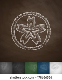 hibiscus icon. Hand drawn vector illustration