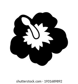 Hibiscus icon isolated vector illustration. High quality black style vector icon