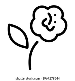 Hibiscus icon isolated vector illustration. High quality black style vector icon