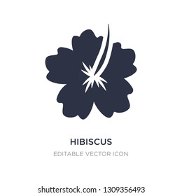 hibiscus icon on white background. Simple element illustration from Nature concept. hibiscus icon symbol design.