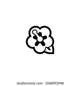 Hibiscus Icon. Vector Hibiscus Flower