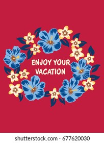 Hibiscus lease T-shirt vector for print design