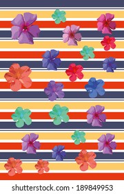 hibiscus line flower vector art