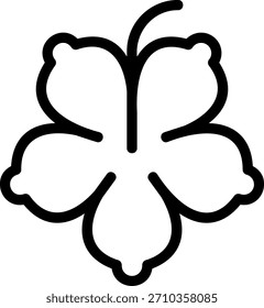 Vector de ilustración de icono de línea de hibisco