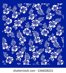 Hibiscus pattern.Vector All over print 