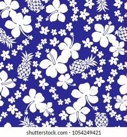 Hibiscus and pineapple pattern
I drew Hibiscus and a pineapple for designing it
This painting continues repeatedly
