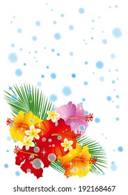 Hibiscus and refreshing sea