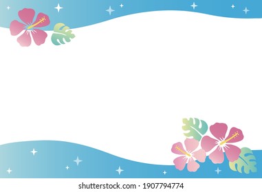 Hibiscus and sea frame material